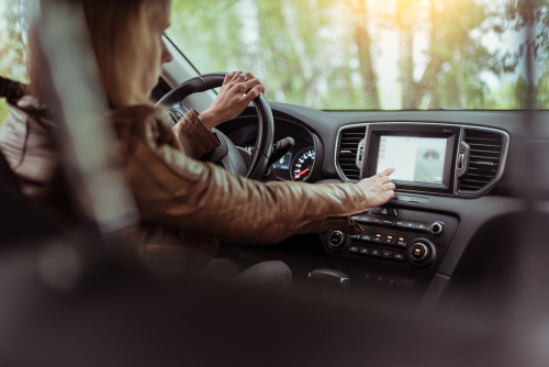 Woman,Girl,In,Summer,Car,Interior,In,Forest,Park,,Selects